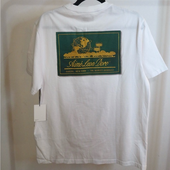 Aimé Leon Dore Unisphere Label Tee Bright White - Picture 2 of 4